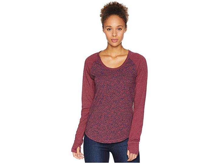 Tentree Treescape Long Sleeve (burgundy) Women's Clothing
