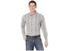 Wrangler Rock 47 Long Sleeve Snap Front Print (grey/charcoal) Men's Clothing