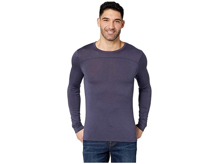 Helly Hansen Merino Mid Long Sleeve (graphite Blue) Men's Clothing