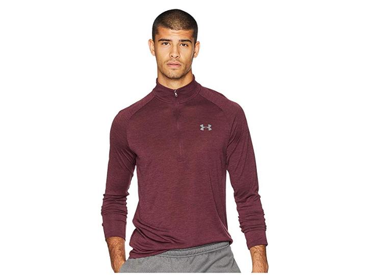 Under Armour Ua Tech 1/2 Zip (dark Maroon/graphite) Men's Clothing