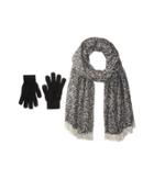 Steve Madden Heathered Boucle Two-piece Set (black) Scarves