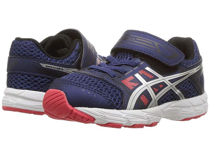 Asics Kids Pre-contend 4 Ts (toddler) (deep Ocean/silver) Boys Shoes