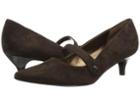 Trotters Petra (dark Brown Kid Suede/pearlized Patent Man Made) Women's 1-2 Inch Heel Shoes