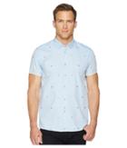 Ted Baker Aloha Short Sleeve (blue) Men's Clothing