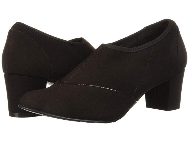 Soft Style Glori (dark Brown Stretch Fabric) Women's 1-2 Inch Heel Shoes