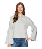 Romeo & Juliet Couture Bell Sleeve Sweatshirt (heather Grey) Women's Sweatshirt
