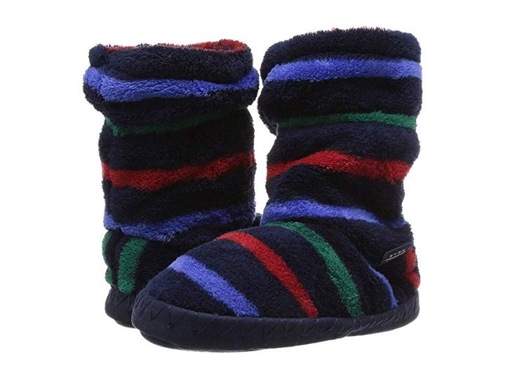 Joules Kids Fleece Lined Slippersock (toddler/little Kid/big Kid) (multi Stripe) Boys Shoes