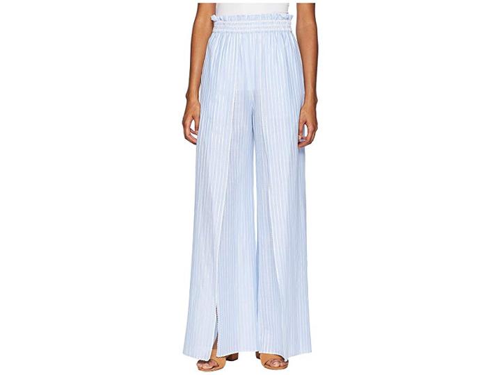 Jonathan Simkhai Striped Cotton Fisherman Pant (chambray Combo) Women's Swimwear