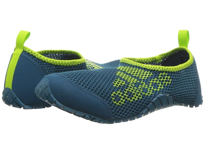 Adidas Outdoor Kids Kurobe (toddler/little Kid/big Kid) (real Teal/petrol Night/solar Slime) Boys Shoes