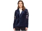 Tribal Long Sleeve Embroidered Blazer (midnight) Women's Jacket