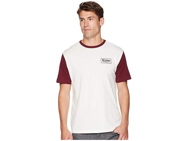 Brixton Palmer Short Sleeve Knit (off-white) Men's Clothing