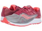 Saucony Ride 10 (grey/berry) Women's Running Shoes