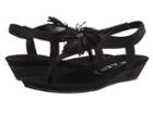 Anne Klein Isotta Wedge Sandal (black) Women's Sandals