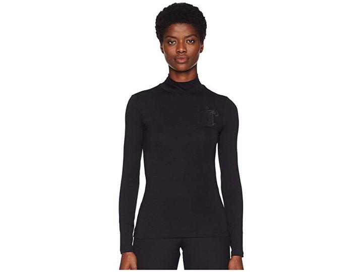 Versace Jeans Long Sleeve Turtleneck T-shirt (nero) Women's T Shirt