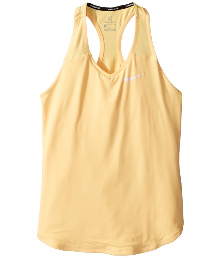 Nike Kids Court Pure Tennis Tank Top (little Kids/big Kids) (tangerine Tint/white) Girl's Sleeveless