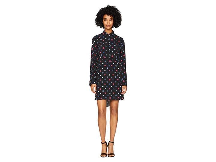 Paul Smith Polka Dot Shirtdress (navy) Women's Dress