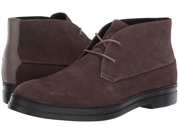 Calvin Klein Rueben (grey Stone Calf Suede) Men's Lace-up Boots