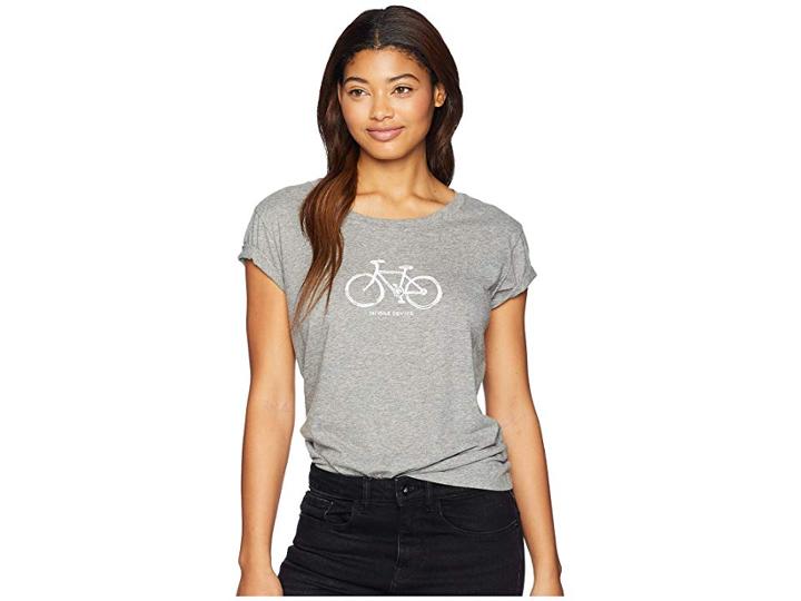 Life Is Good Mobile Device Bike Breezy T-shirt (heather Gray) Women's T Shirt