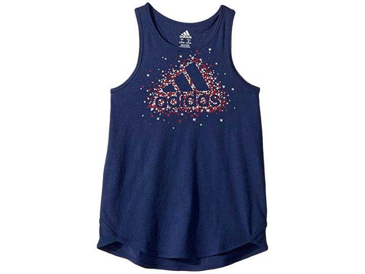 Adidas Kids Focus Tank Top (big Kids) (navy) Girl's Sleeveless