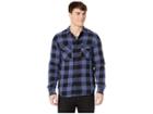 7 For All Mankind Long Sleeve Double Face Buffalo Check Shirt (navy) Men's Clothing