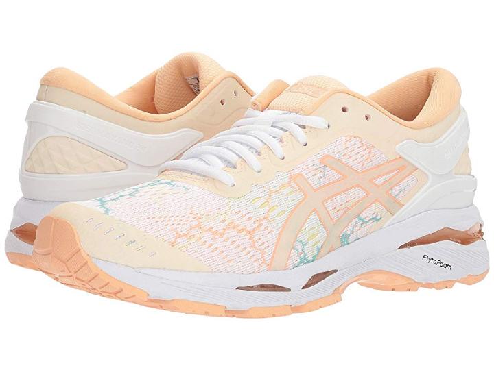 Asics Gel-kayano(r) 24 Lite-show (white/white/apricot Ice) Women's Running Shoes