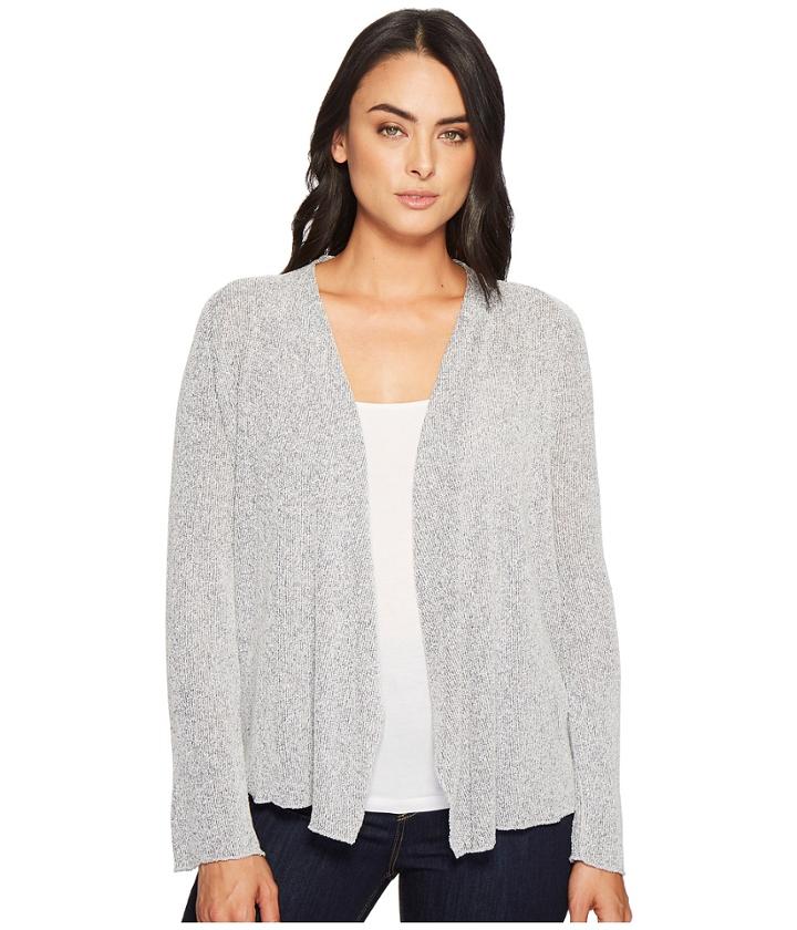 Three Dots Boucle Sweater Knit Cardigan (night Iris) Women's Sweater