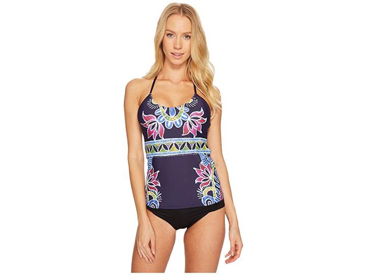 Trina Turk Lotus Batik Tankini (midnight) Women's Swimwear