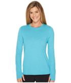 New Balance Heather Tech Long Sleeve Top (pisces Heather) Women's Long Sleeve Pullover