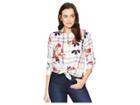Joules Lorena Longline Brushed Cotton Shirt (bircham Bloom Printed Check) Women's Clothing