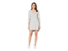 Bebe Zip Side V-neck Sweatshirt Dress (heather Grey) Women's Dress