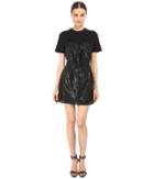 Mcq Bustier T-shirt Dress (black/black) Women's Dress