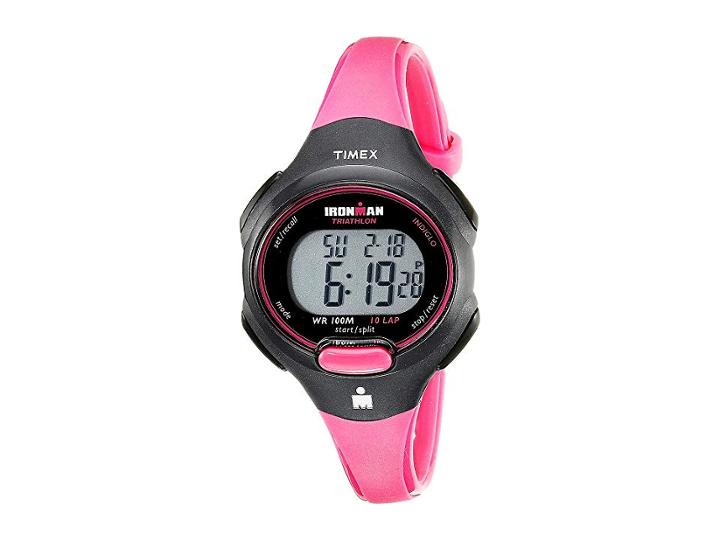 Timex Sport Ironman Pink And Black Mid Size 10 Lap Watch (black/hot Pink) Watches