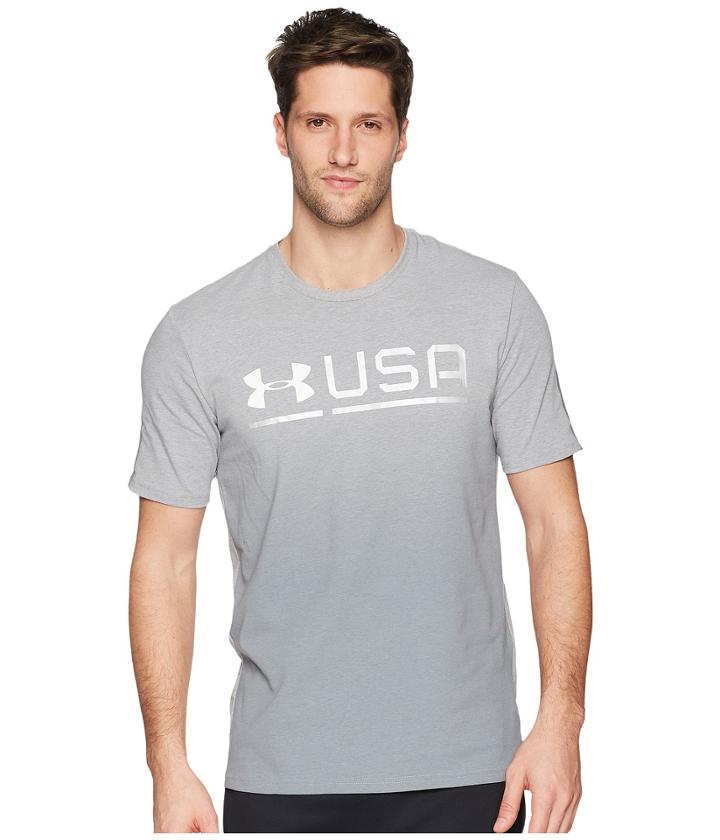 Under Armour Usa Graphic Tee (steel) Men's T Shirt