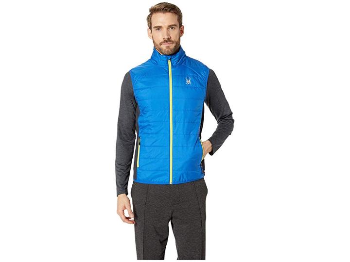 Spyder Glissade Insulator Vest (turkish Sea/black/acid) Men's Vest