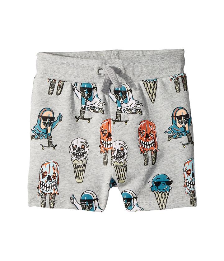 Stella Mccartney Kids Ice Cream Monster Print Knit Shorts (toddler/little Kids/big Kids) (grey) Boy's Shorts