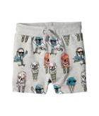Stella Mccartney Kids Ice Cream Monster Print Knit Shorts (toddler/little Kids/big Kids) (grey) Boy's Shorts