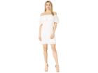 London Times Off The Shoulder Ruffle Shift Dress (white) Women's Dress