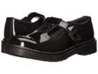 Dr. Martens Kid's Collection Polley Brogue (big Kid) (black Patent Lamper) Kid's Shoes