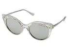 Michael Kors Melborne 0mk1038 52mm (crystal Clear Injected/silver Mirror) Fashion Sunglasses