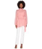Sportmax Ofridi Long Sleeve Belted Tunic (antique Rose) Women's Blouse
