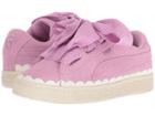 Puma Kids Suede Heart Rubberized (little Kid/big Kid) (orchid/whisper White) Girl's Shoes