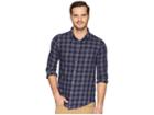 John Varvatos Star U.s.a. Long Sleeve Button Front Shirt (navy) Men's Clothing