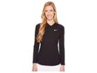 Nike Court Pure Half-zip Tennis Top (black/white) Women's Clothing