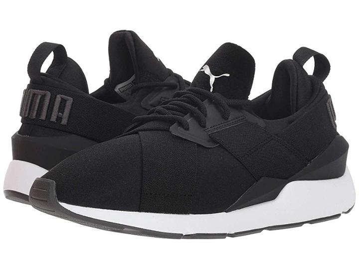Puma Muse Satin Ii (puma Black/asphalt) Women's Shoes