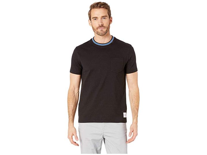 Calvin Klein Jeans Short Sleeve Slub Ringer Tee (black) Men's T Shirt