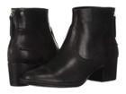 Ugg Bandara Ankle Boot (black Leather) Women's Zip Boots