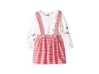 Joules Kids Pinafore Skirt Set (infant) (deep Pink Gingham) Girl's Active Sets