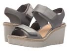 Clarks Palm Shine (grey Leather) Women's Wedge Shoes