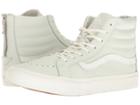 Vans Sk8-hi Slim Zip ((leather) Zephyr Blue/blanc De Blanc) Skate Shoes