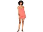 Lucky Brand Baja California Shirred Side Tank Tunic Cover-up (pimento) Women's Swimwear